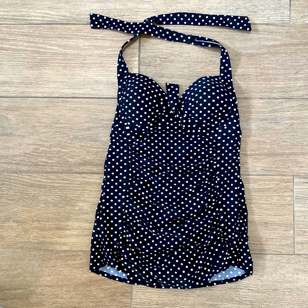 MERONA never worn bathing suit, black with white dots